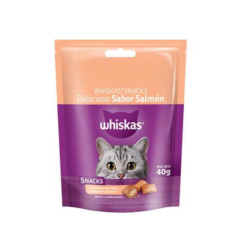Whiskas Snacks Delicioso Sabor Salmon 40gr