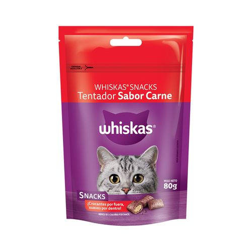 Whiskas Snacks Tentador Sabor Carne 80gr