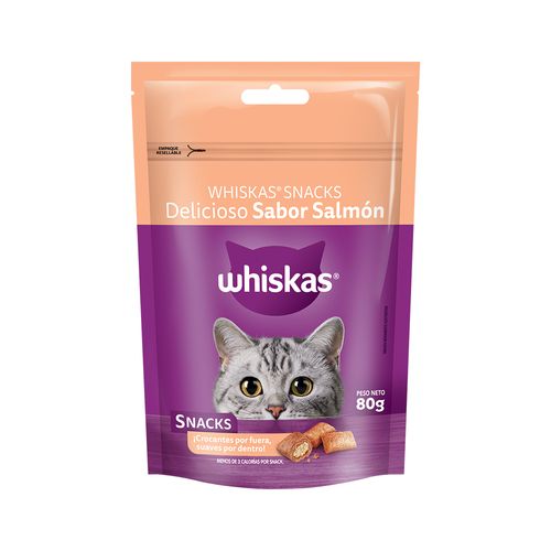 Whiskas Snacks Delicioso Sabor Salmon 80gr