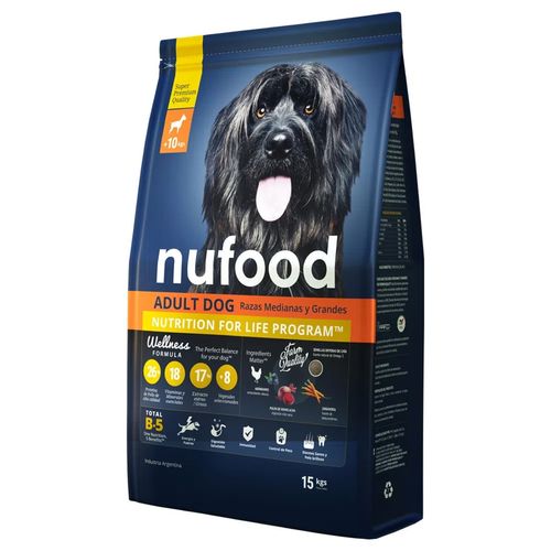 Alimento Nufood Perro Adulto Mediano y Grande