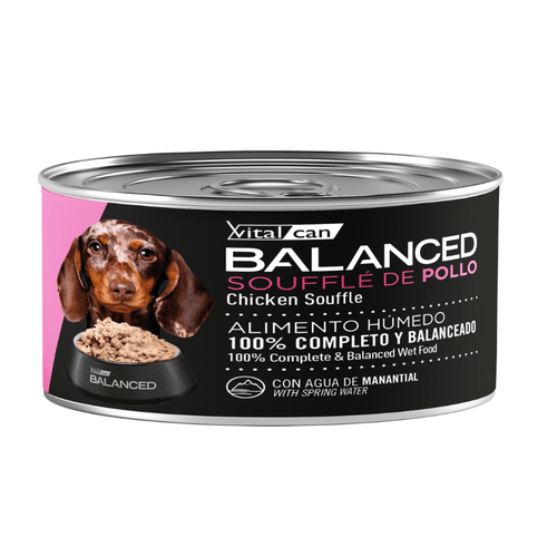 Lata Balanced Soufflé De Pollo Perro Cachorro
