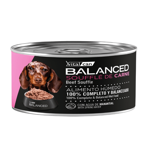 Lata Balanced Soufflé De Carne Perro Cachorro