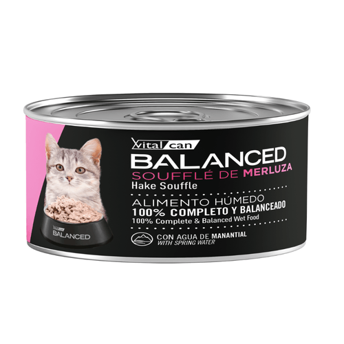 Lata Balanced Soufflé De Merluza Gato Cachorro