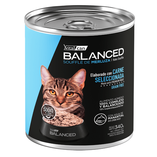Lata Balanced Soufflé De Merluza Gato Adulto