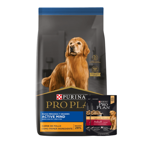 Alimento Pro Plan Active Mind Perro Mediano y Grande