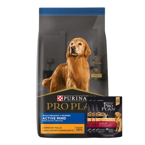 Alimento Pro Plan Active Mind Perro Mediano y Grande
