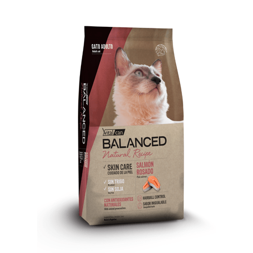 Alimento VitalCat Balanced Natural Recipe Salmón - 15 Kg