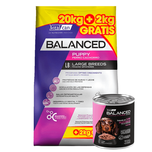 Alimento Balanced para Perro Cachorro Raza Grande