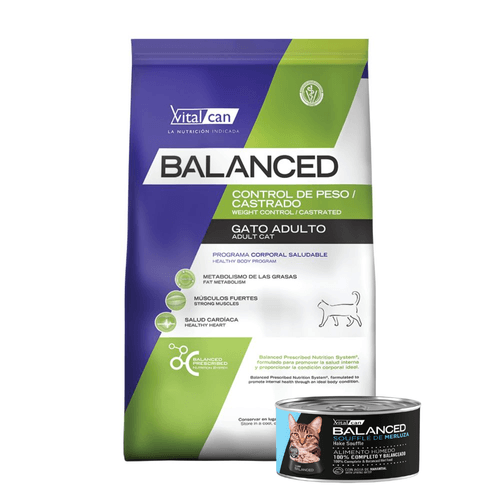 Alimento VitalCat Balanced Control de Peso/Castrado para Gato