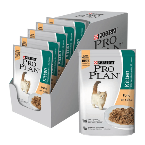 Combo Alimento Húmedo Pouch  Pro Plan Wet Kitten Chicken x85g x15