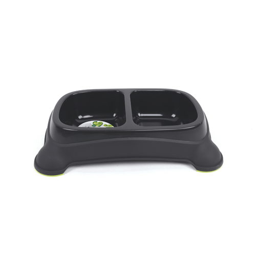 Comedero Doble Mpets Bowl Negro
