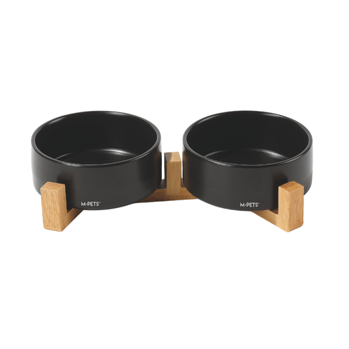 Comedero Doble Mpets Ceramica Bambu