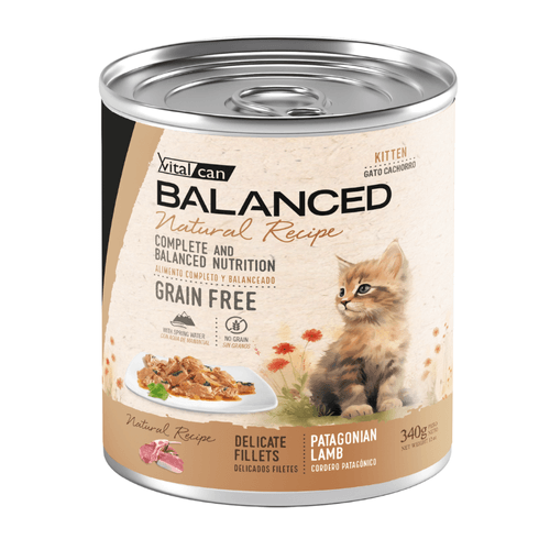 Lata Balanced Natural Recipe Cordero Gato Cachorro