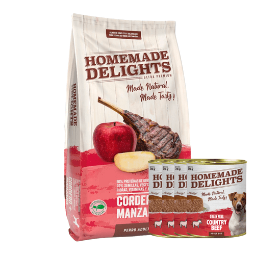 Alimento Homemade Delights Perro Adulto Cordero Y Manzana