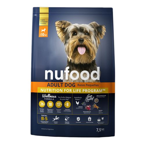 Alimento Nufood para Perro Adulto Razas Pequeñas
