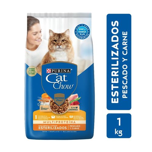 Alimento Cat Chow Gato Esterilizado Pescado y Carne