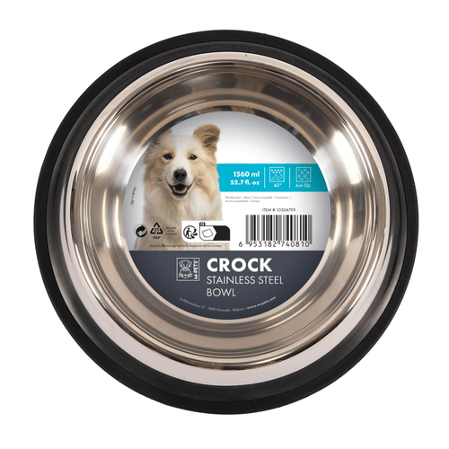 Comedero M-Pets Bowl Crock de Acero Inoxidable