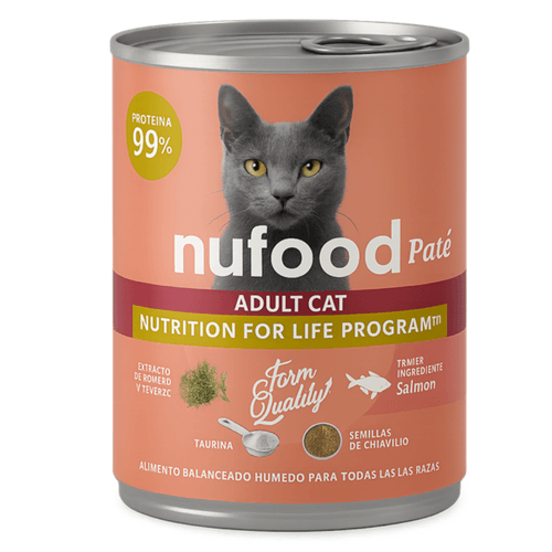 Lata Nufood Salmon Gato Adulto - 340 Gr