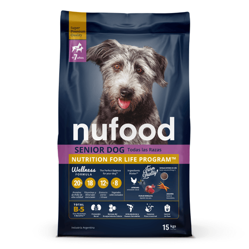 Alimento Nufood Perro Senior - 15 Kg