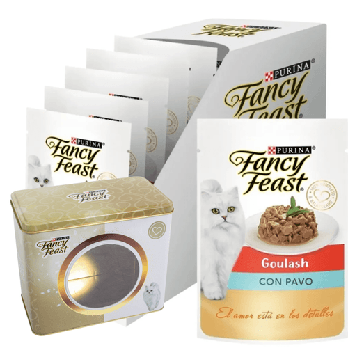 Caja x15 Alimento Húmedo Pouch  FANCY FEAST Goulash Pavo x 85gr
