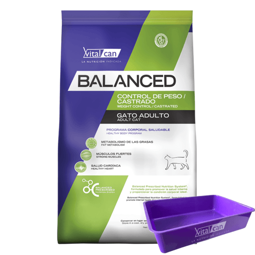 Alimento VitalCat Balanced Gato Control de Peso - 7,5 Kg