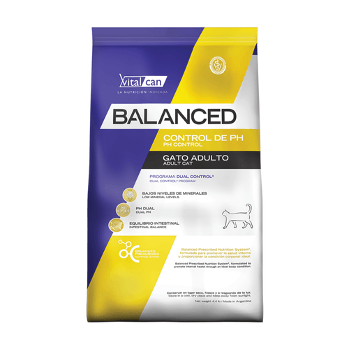 Alimento VitalCat Balanced Gato Control Ph - 7,5 Kg