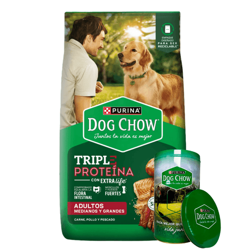 Alimento Dog Chow M/L Triple Proteina - 20 kg