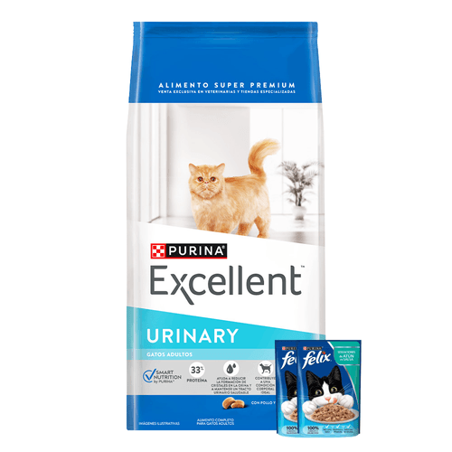 Alimento Excellent Gato Urinary Arroz y Pollo - 7,5 Kg