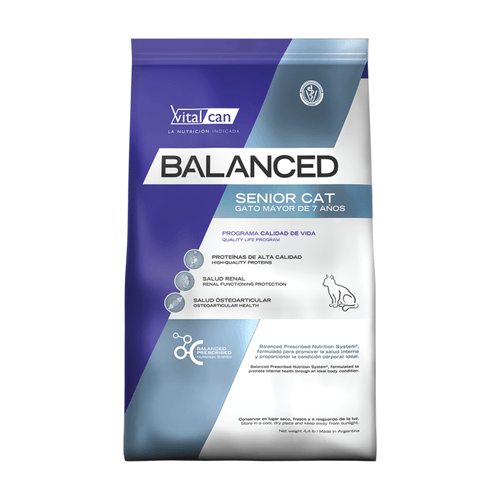 Alimento VitalCat Balanced Gato Senior - 7,5 Kg