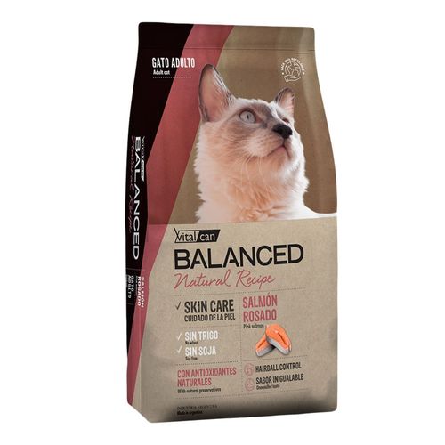 Alimento VitalCat Balanced Natural Recipe Salmón -7,5 Kg