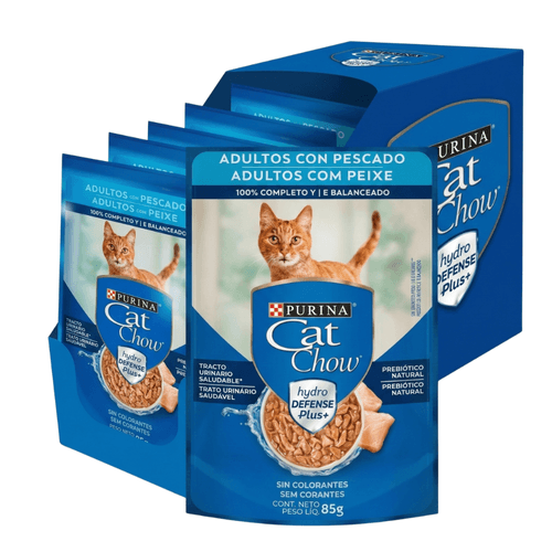 Caja x15 Alimento Húmedo Cat Chow Pouch Pescado - 85 g