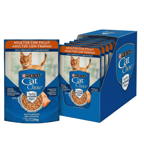 Caja x15 Alimento Húmedo Pouch Cat Chow Pollo - 85 g