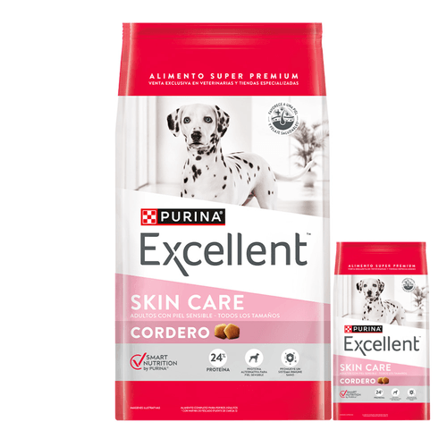 Alimento Excellent Adulto Skin Care Cordero  - 15 Kg