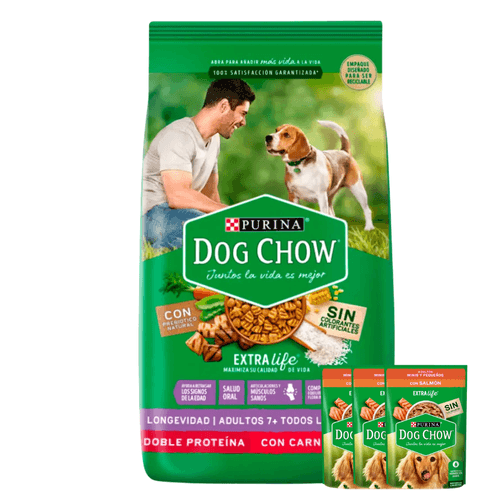 Alimento Dog Chow Longevidad Sin Colorantes - 21 Kg