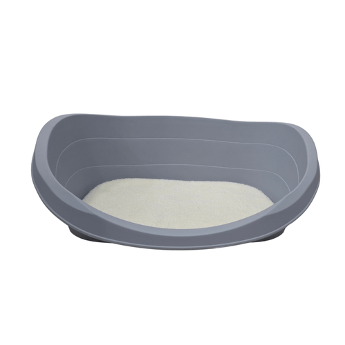 Cama plástica gris para perro Puppis