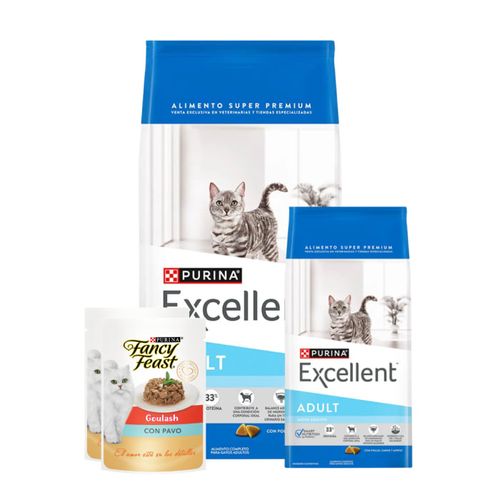 Alimento Excellent Gato Adulto Pollo Y Arroz - 7,5 Kg